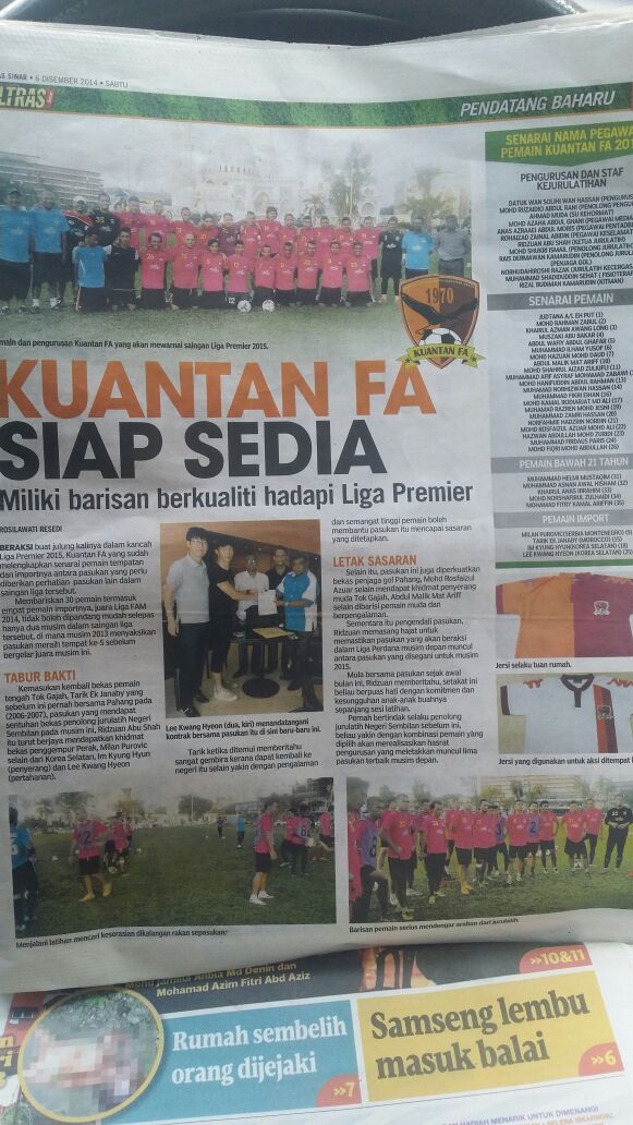 KtnFa's tweet photo. Sinar Harian hr ini...semakin garang The SeaGulls.. http://t.co/kfjRrs1MEa