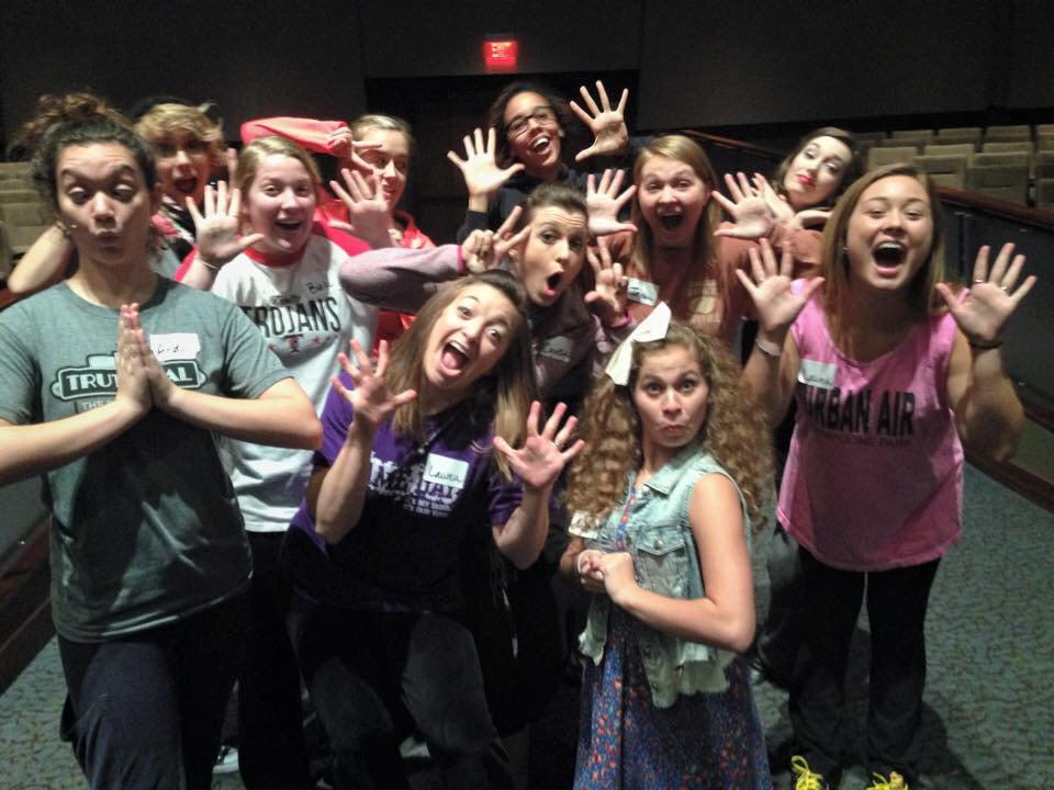 laurenmpreston's tweet photo. This group of ladies took a vow just to be in Truthical..so you should come watch it next weekend! 😉 #Truthical2014 http://t.co/ges7MdFJED