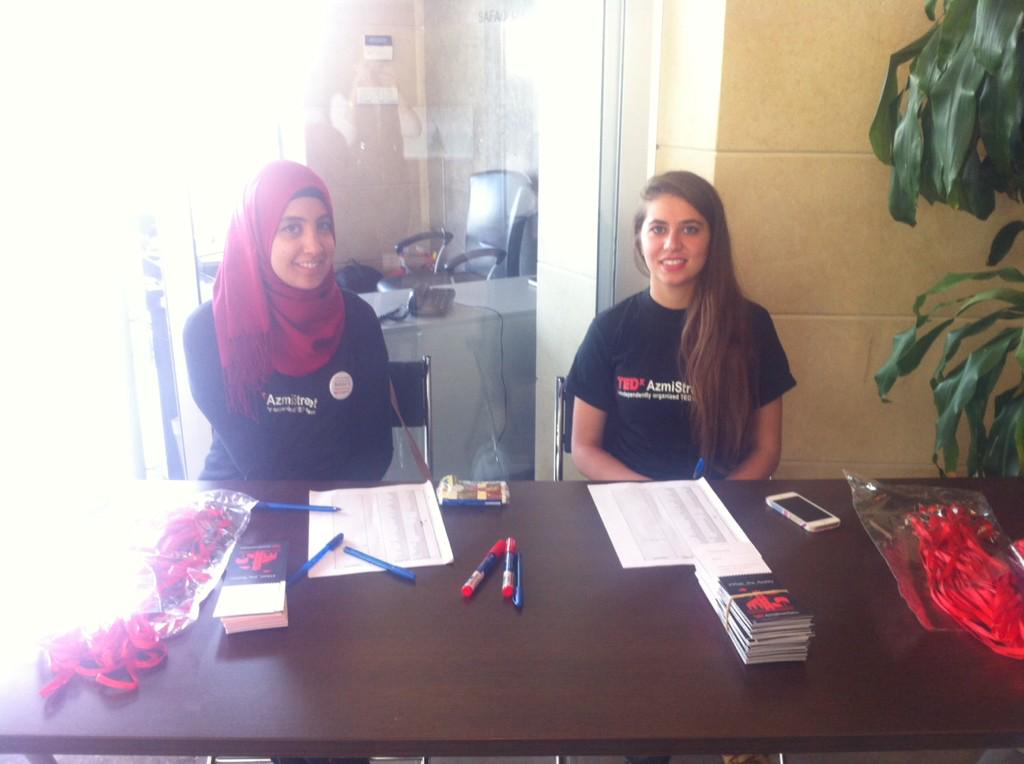 TEDxAzmiStreet's tweet photo. #Meet_Our_pretty_registration_girls! #meet_the_reality #tedxazmistreet http://t.co/wr1RyZ7eUs