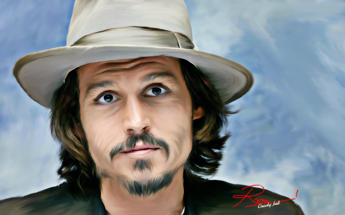 thank you for johnny depp .. sorry because I use your photo #digitalpainting #art