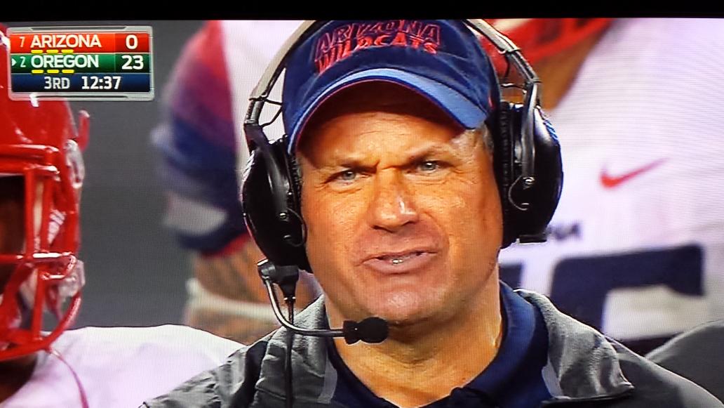 racheldulitz's tweet image. RichRod's stages of grief. Moves from shock in the 1st qrtr to anger, disappointment, and dismay. #OREvsAZ