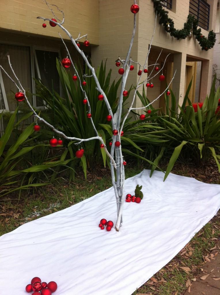 Xmas art install at Barker household.