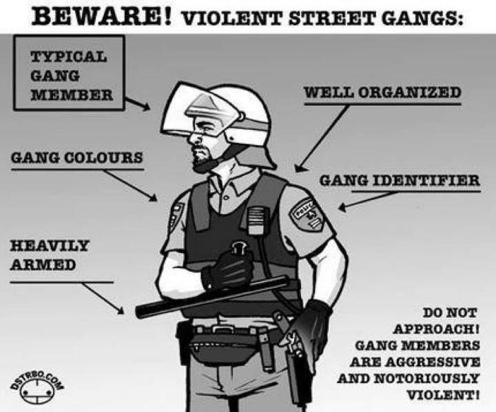 OccupyMemphis's tweet photo. Beware of violent street gangs #ICantBreathe http://t.co/vliJFl02jG