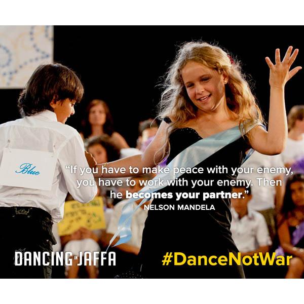 DancingInJaffa's tweet photo. We #RememberMandela @NelsonMandela + his wise words about #peace + partnership. #LivingTheLegacy #DanceNotWar http://t.co/5WQiEGtSN1