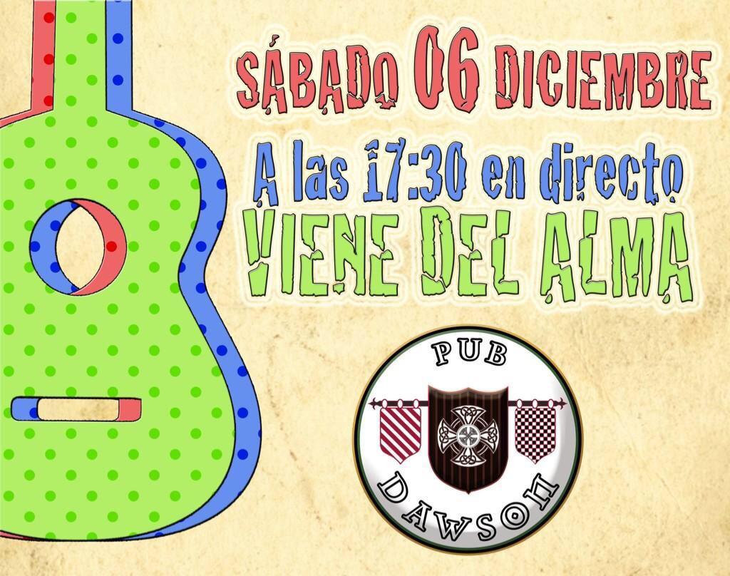 Viene_del_Alma's tweet photo. Esta tarde os esperamos en @Dawson_Cafe a partir de las 17:30h. No faltéis!! http://t.co/Q19PF6m8bQ