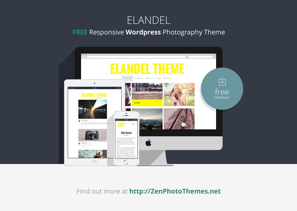 LOUDSPARKS's tweet photo. http://t.co/CO3SaFdZub Released ELANDEL, #FREE #Responsive #Wordpress #Theme for #Photographers Today! Check it out! http://t.co/CkyAEM81yc