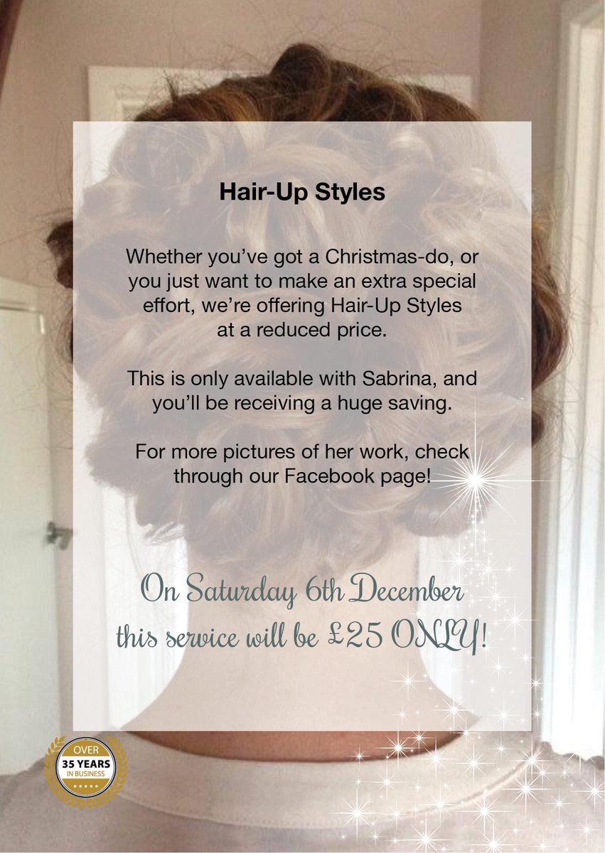 StSebastianHair's tweet photo. Our Hair-up styles are on offer today with Sabrina! Don't miss out! Book in before it's too late :-D http://t.co/REMBHT7xQt