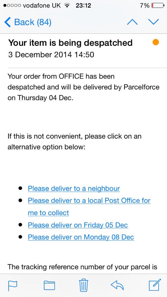 scott_neill5's tweet photo. @parcelforce still waiting http://t.co/gX49Pj1X7F