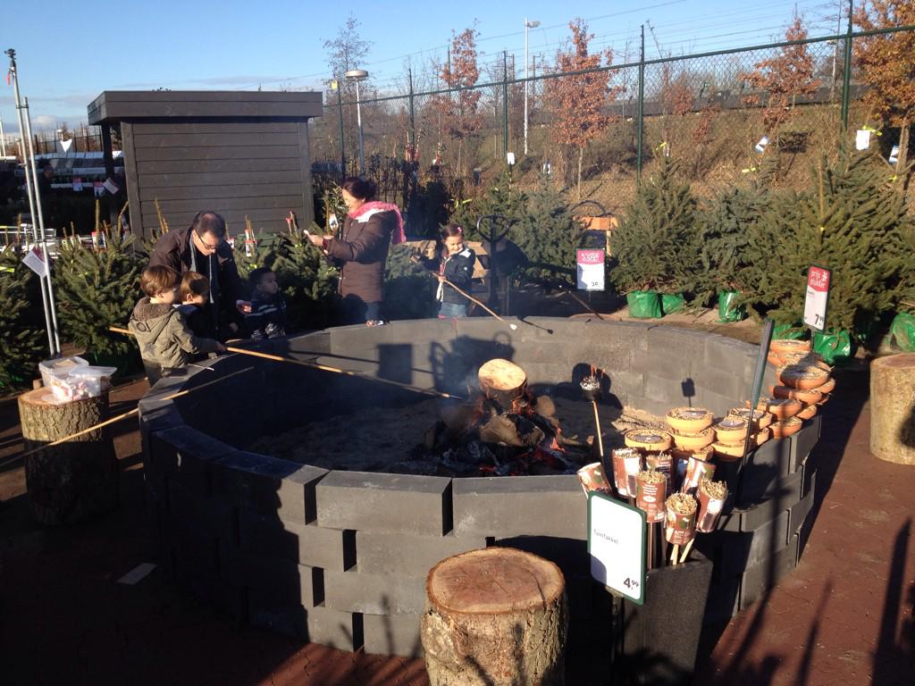 Marshmallows smelten op het kampvuur bij intratuin Leidsche Rijn