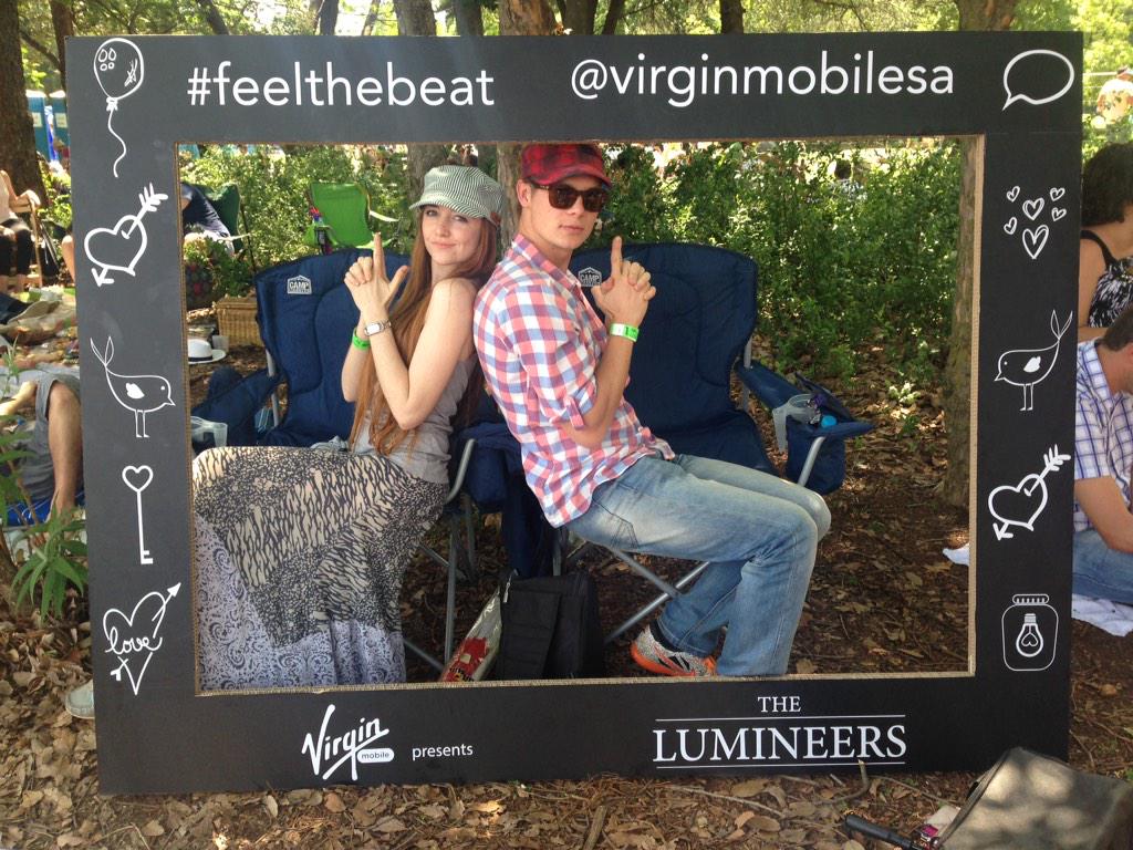 tammywolff's tweet photo. Are you ready for this xD #feelthebeat @virginmobilesa #thelumineers http://t.co/61wbcskaNa