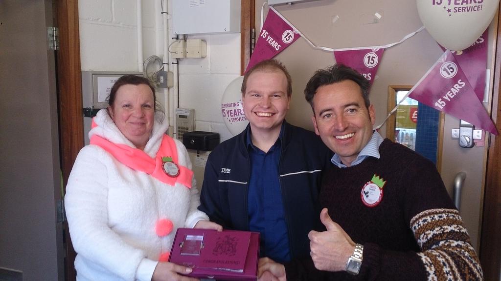 Well done James#15yearsserved @ssGroup23 <a href="/TescoGDunmow/">Tesco Great Dunmow</a> <a href="/NSheail/">Nicola Sheail</a> <a href="/chrisphillips27/">chris phillips</a>