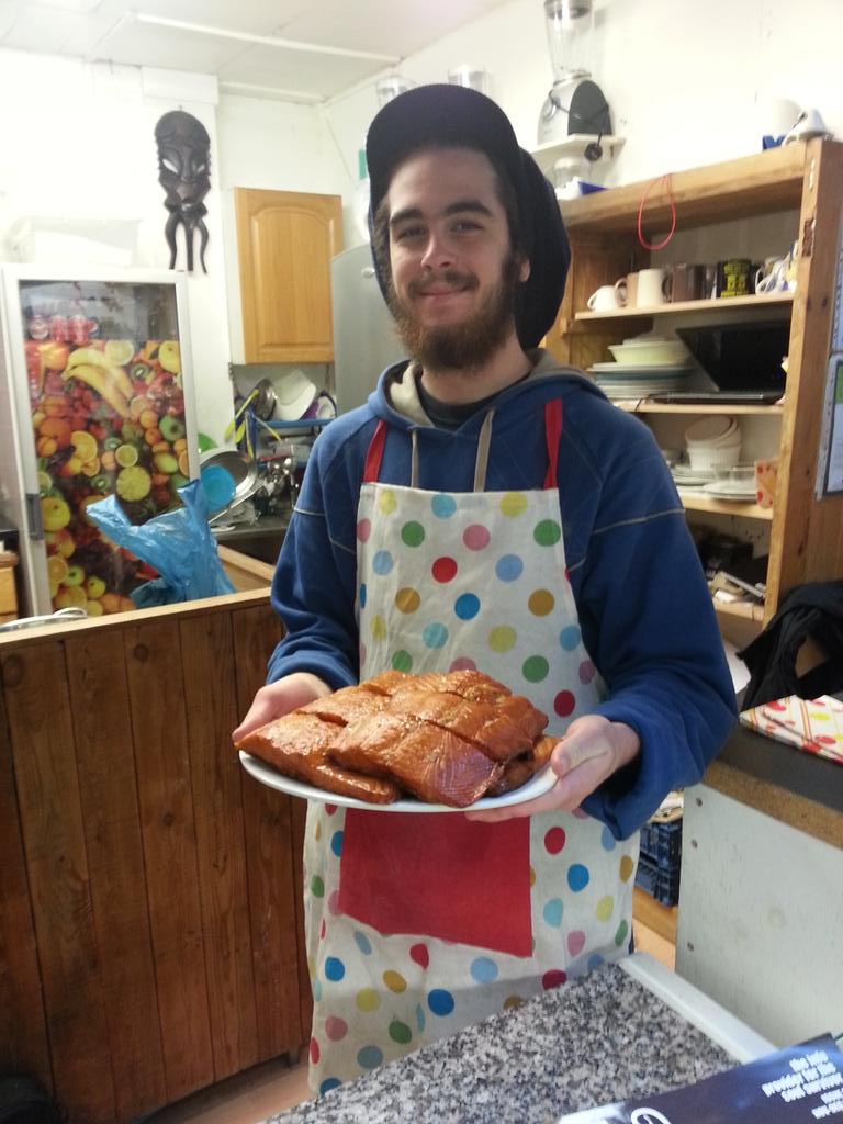 lonefishtooting's tweet photo. Honey smoked salmon! Come and get it! @TootingMarket #Tooting #SmallBizSatUK http://t.co/dIGtXA0loo