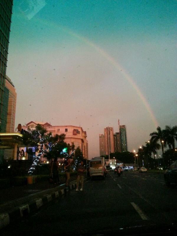 Pelangi di senayan city hehehee