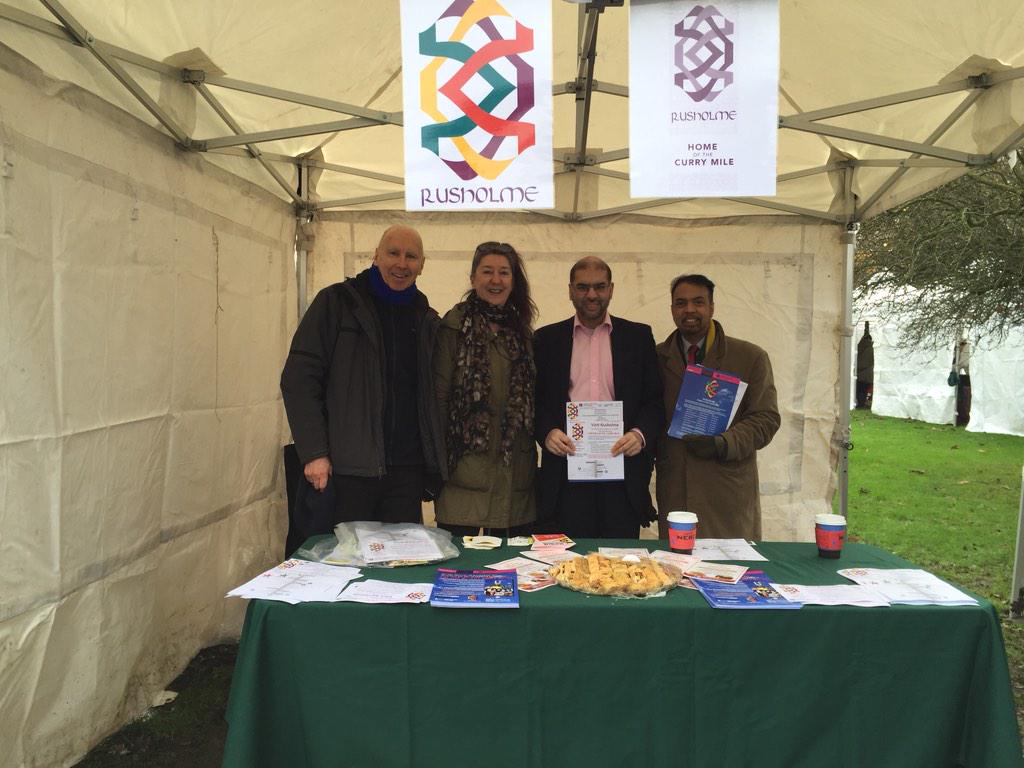 RabnawazA's tweet image. #Rusholme &apos;Home of the Curry Mile&apos; stall at Moss Side Market in Whitworth Park #smallbizsatmcr with Sue, Rich &amp;amp; Ahmed