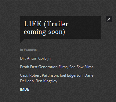 6 Diciembre - Proximamente ... el trailer de "LIFE"!!! B4LKkekCIAAwyzX