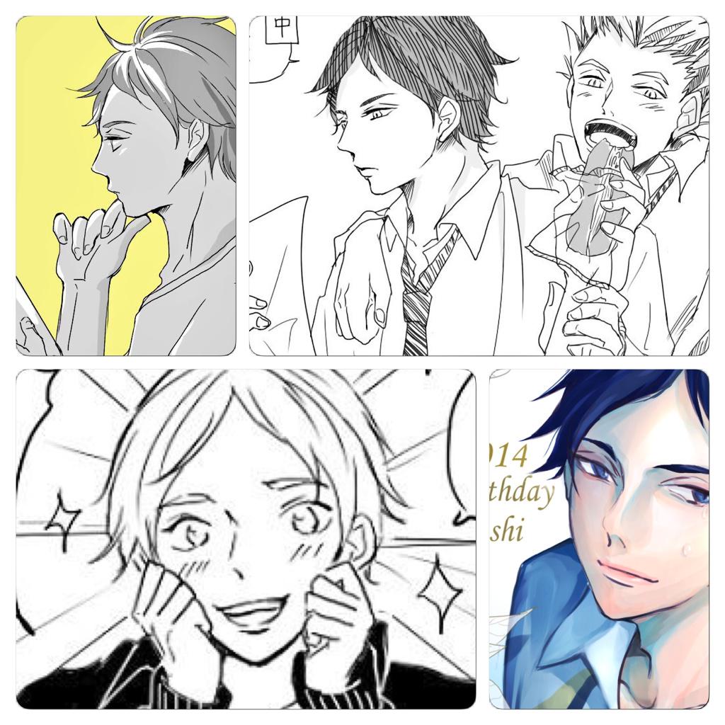 #今年もあと1ヶ月だし2014年終わる前に皆繋がりませんかってことでrtしてくれた人で気になった方お迎え行きます
結構描いたな〜!
赤葦大好きです。あとスガさんとか烏野トリオとか、漫画をちょこちょこ描いてます