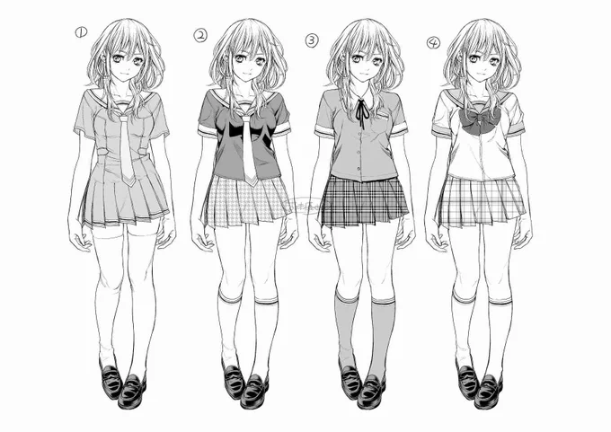 制服のデザイン案です。制コレですね(^^) 女の子は全然関係ないですが…みなさんはどの制服がお好きですか? 