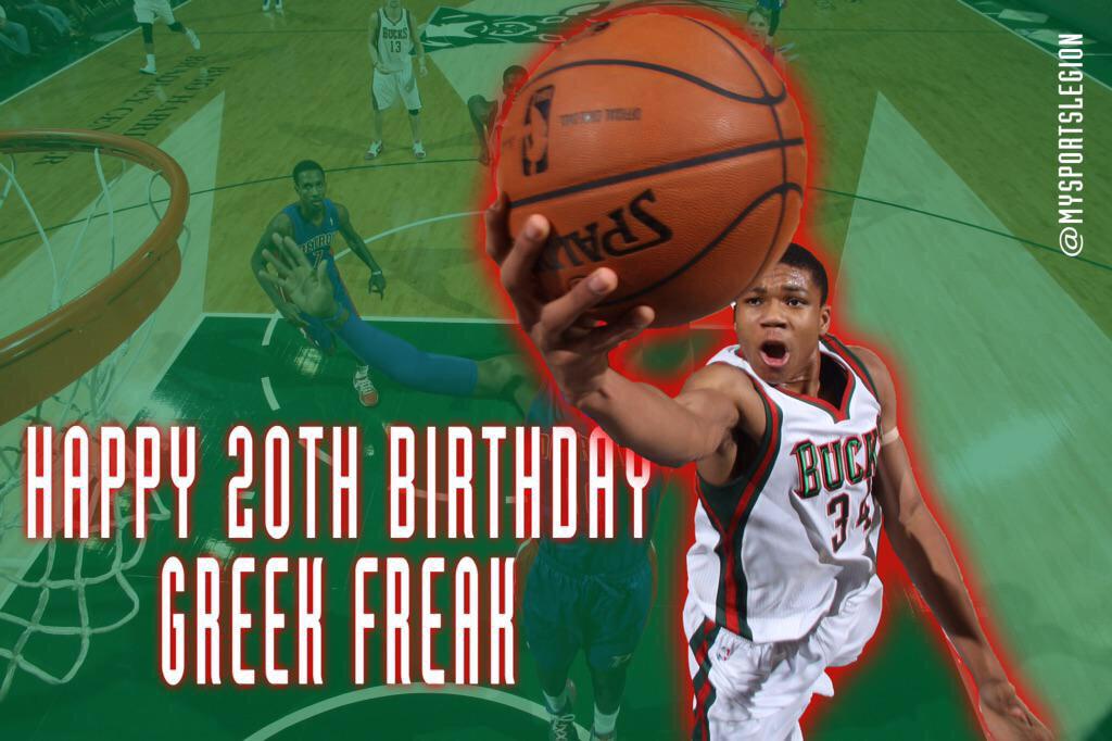 Happy 20th Birthday to the Greek Freak, Giannis Antetokounmpo! 