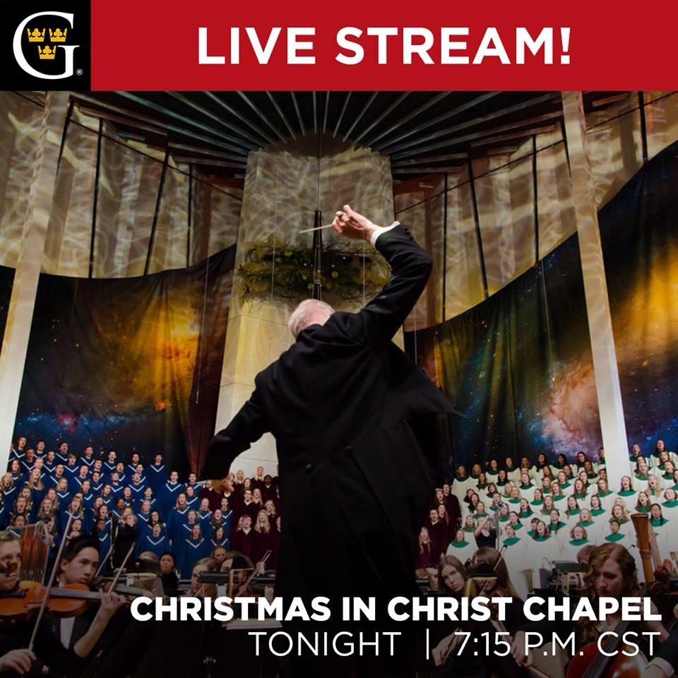 gustavus's tweet photo. Don't miss out on the chance to live stream tonight's Christmas in Christ Chapel service! http://t.co/9eDv7quVVk http://t.co/JuvSR9KzNp
