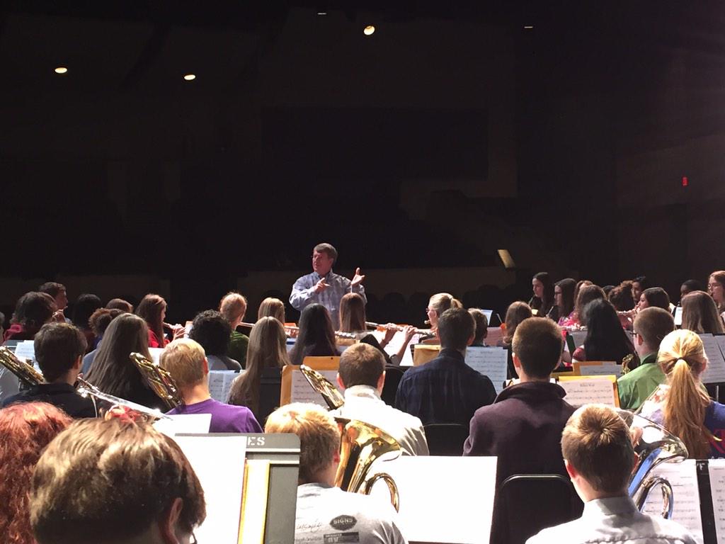 sckmea's tweet photo. Mr. Dennis Fisher and the 56A Band in rehearsal. http://t.co/WBWztw31cc