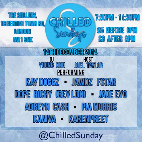 Next Sunday !!! #ChilledSundays @_thestillery