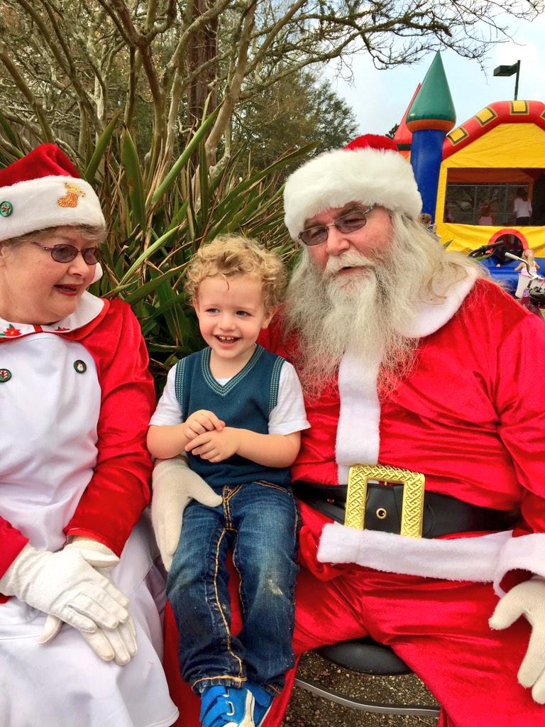 blakewhittle's tweet photo. My little man and his new best bud at the Christmas Carnival!! #LovesSanta http://t.co/V32zVpFNJR