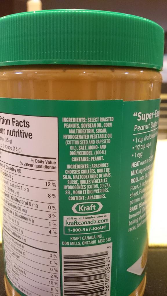 TheProf's tweet photo. Wonder what lawsuit happened that resulted in Kraft needing to explicitly state that peanut butter contains peanuts. http://t.co/rKFlVDaoVL