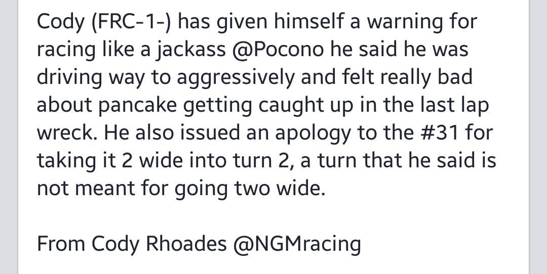NGMracing tweet picture