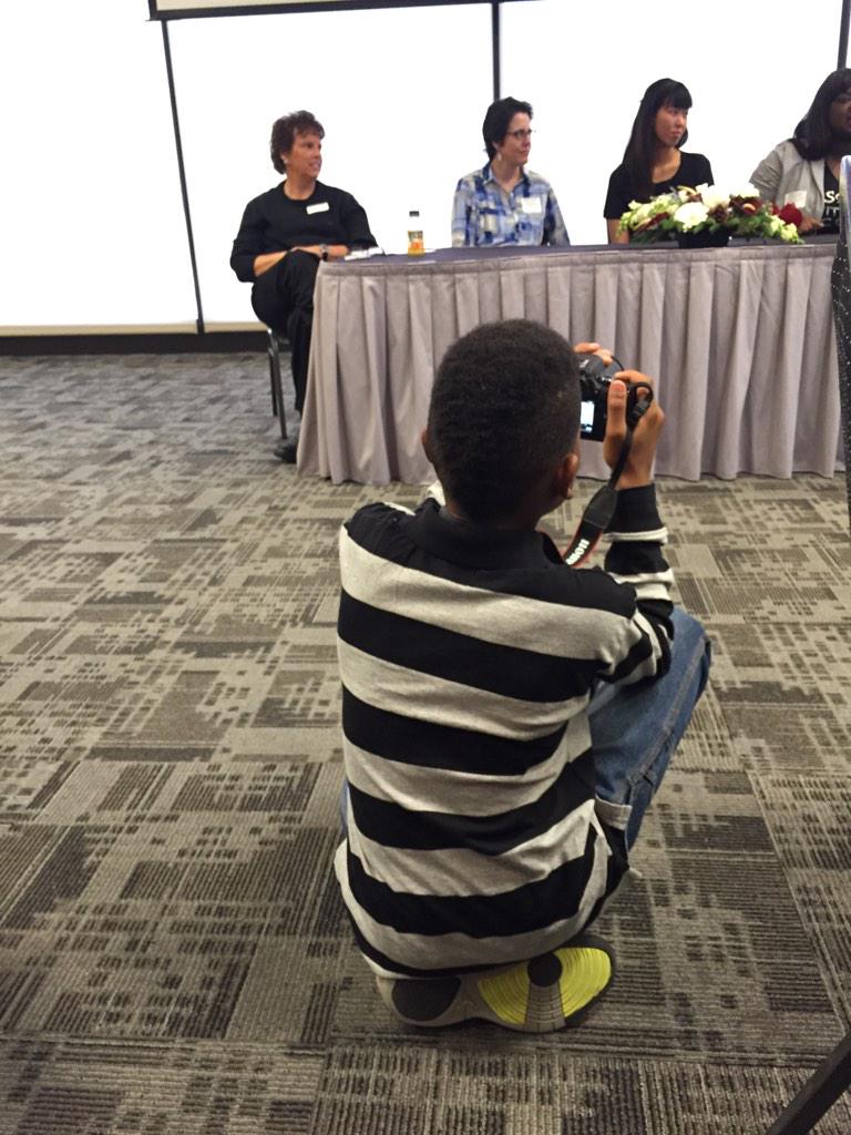 Meme_Hayess's tweet photo. @NewsWitAttitude son is here and starting his career at an early age! That's inspirational. #HABJStudents http://t.co/UfU9yrIVRz