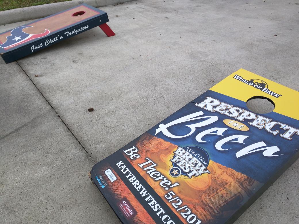 FortBendBrewing's tweet photo. Corn-hole tournament for charity? We're in! See everyone at noon! http://t.co/KYH61CrFAM