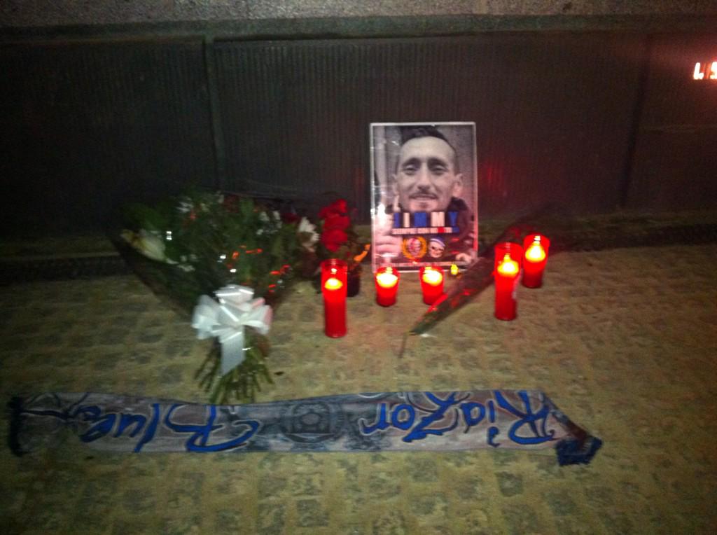 AntifaMadrid's tweet photo. Aquí fue asesinado Jimmy el 30 de noviembre de 2014 por fascistas del Frente Atlético http://t.co/MwV10M1oIS