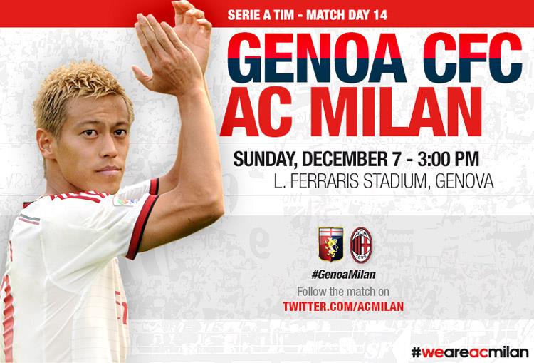 acmilan's tweet photo. Get ready for #GenoaMilan, tomorrow at 3 pm CET! #ForzaMilan! http://t.co/UETUqucQKs