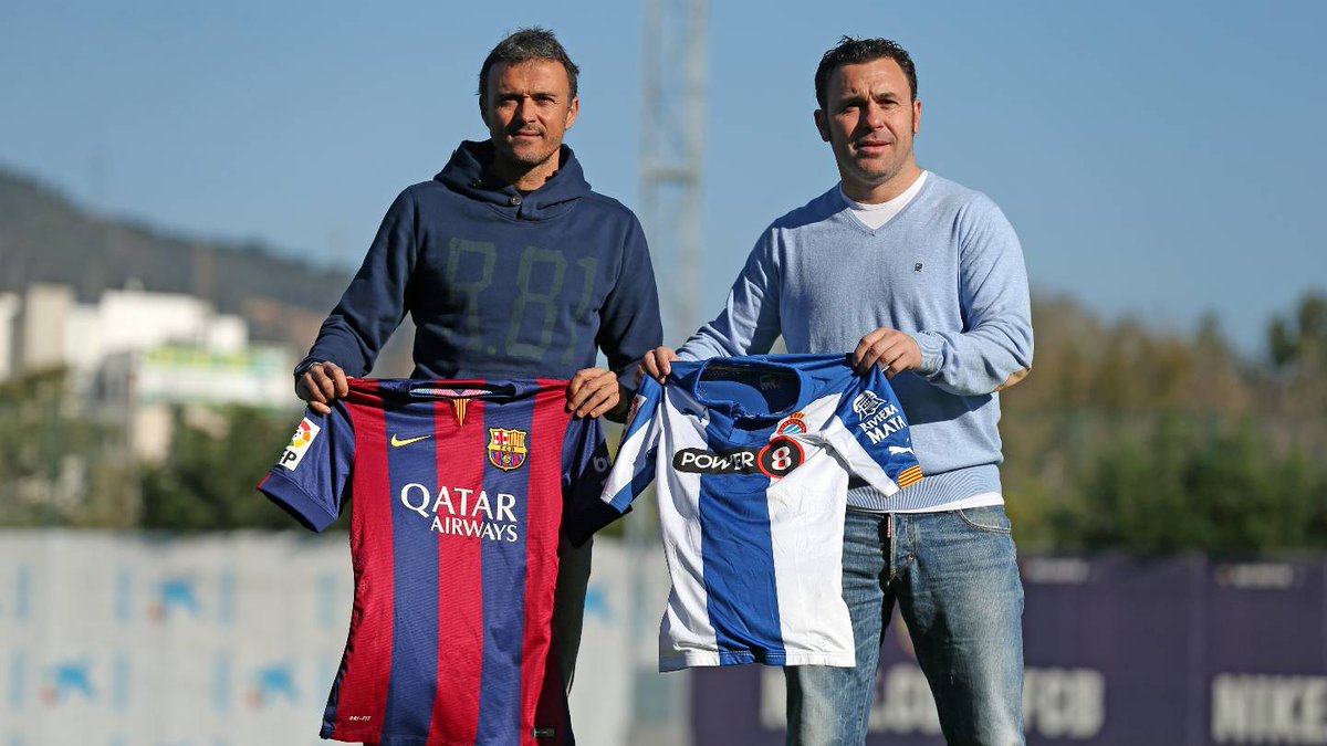 FCBarcelona_es's tweet photo. Esta mañana ha tenido lugar la tradicional fotografía entre los técnicos de Barça y Espanyol http://t.co/a5QtM4xhNr http://t.co/Bn7KZn7Mh0