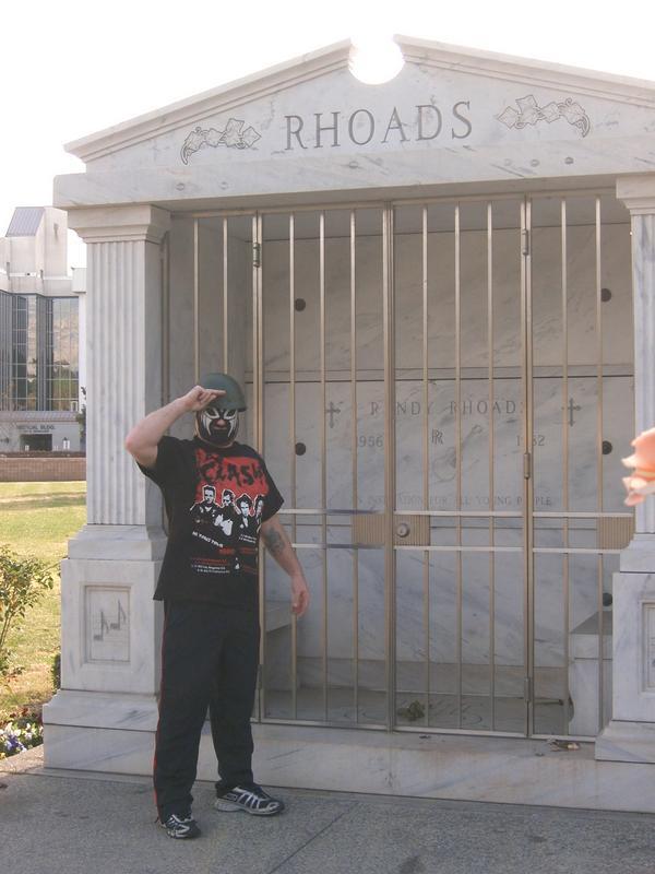 Happy Birthday to the best!! Mr. Randy Rhoads! Paying tribute to him at his grave in San Bernardino, CA 
