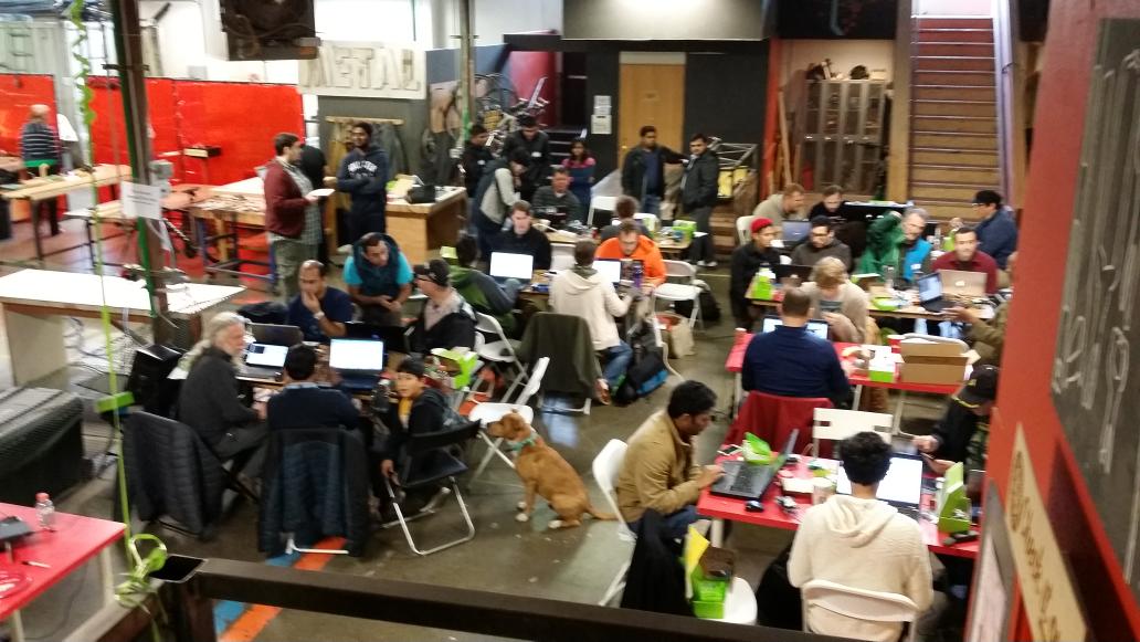 faderush's tweet photo. First Hackathon-in-a-Box event, IoT with Edison on the matter of transportation. #intelhacks #intelmaker http://t.co/Va57mSrtw3