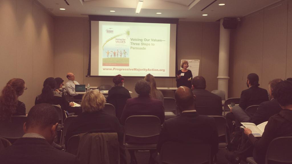 At the Local Progress Convening with our national affiliate; President Gloria Totten and Bernie Horn training!