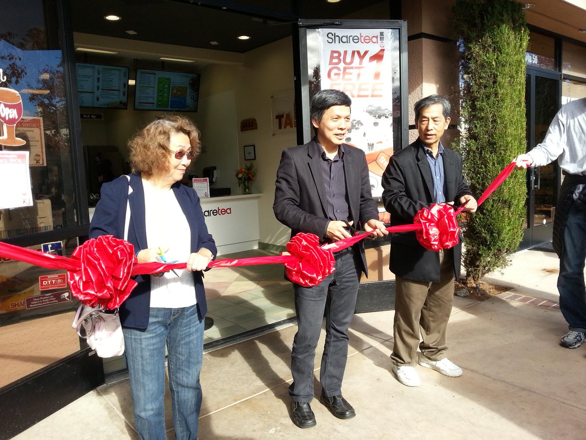 pastorcheng's tweet photo. Sharetea's grand opening in San Jose, CA. http://t.co/6fg5nLlhSy