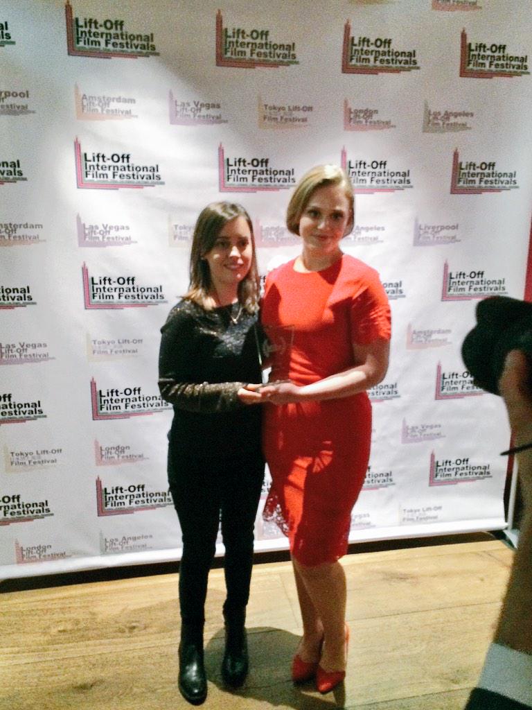 Dani_Moseley's tweet photo. Love my bestie @theabeyleveld CONGRATULATIONS on your award goregous! #youEarnedIt #BathroomAntics http://t.co/Jg9iJ0EQk4