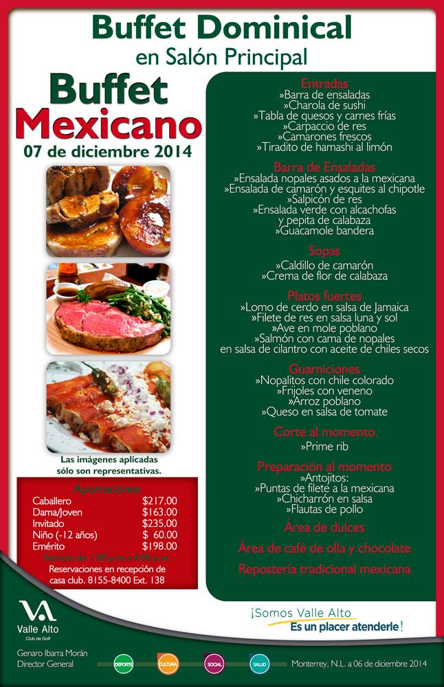 vallealtomx's tweet photo. Disfrute del Buffet Dominical Mexicano 7 de Diciembre de 1 p.m. a 4 p.m. Reservaciones en casa club http://t.co/x2JeZoAvU5