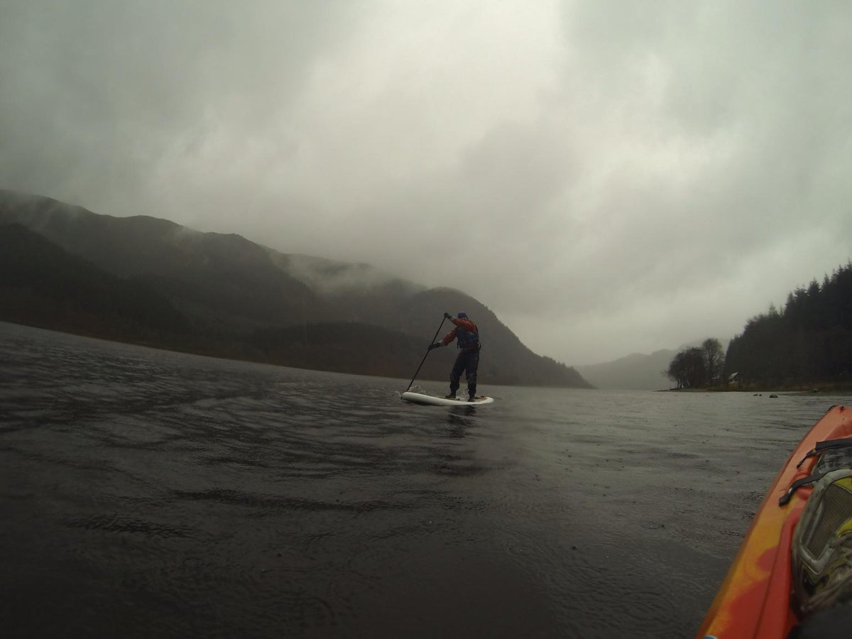 steamingboots's tweet image. My mate showing me how's it done - SUP in blustery wet conditions - #notwarm #SUP