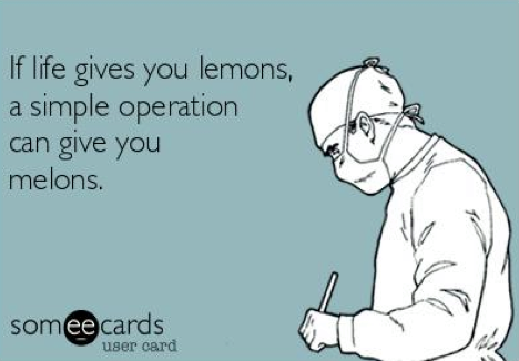 PSchannel's tweet photo. When life gives you lemons…#plasticsurgery http://t.co/hGzCwPzXvj