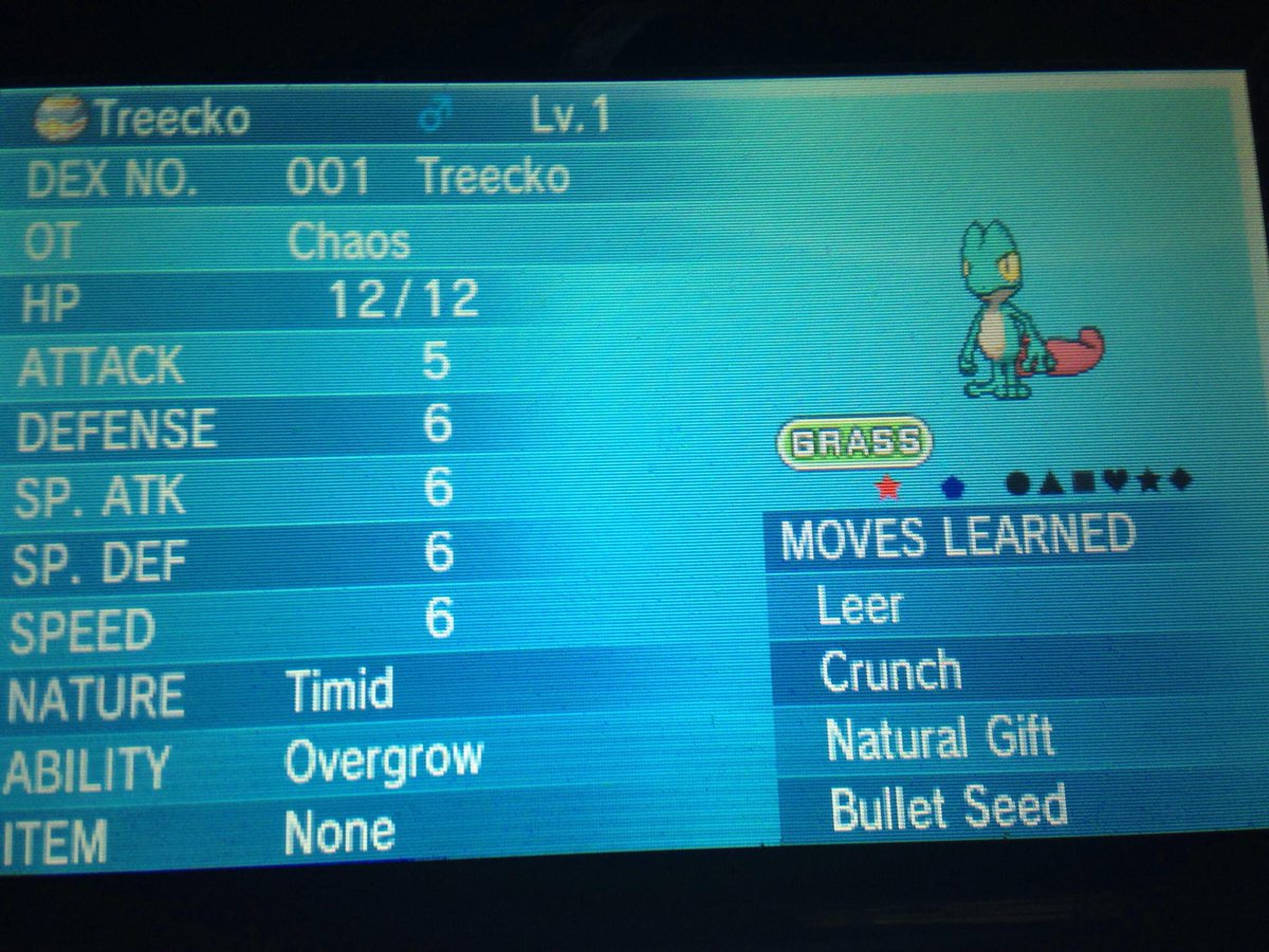 PokemonIndex's tweet image. RT &amp;amp; Follow to win a Shiny 6IV Treecko!