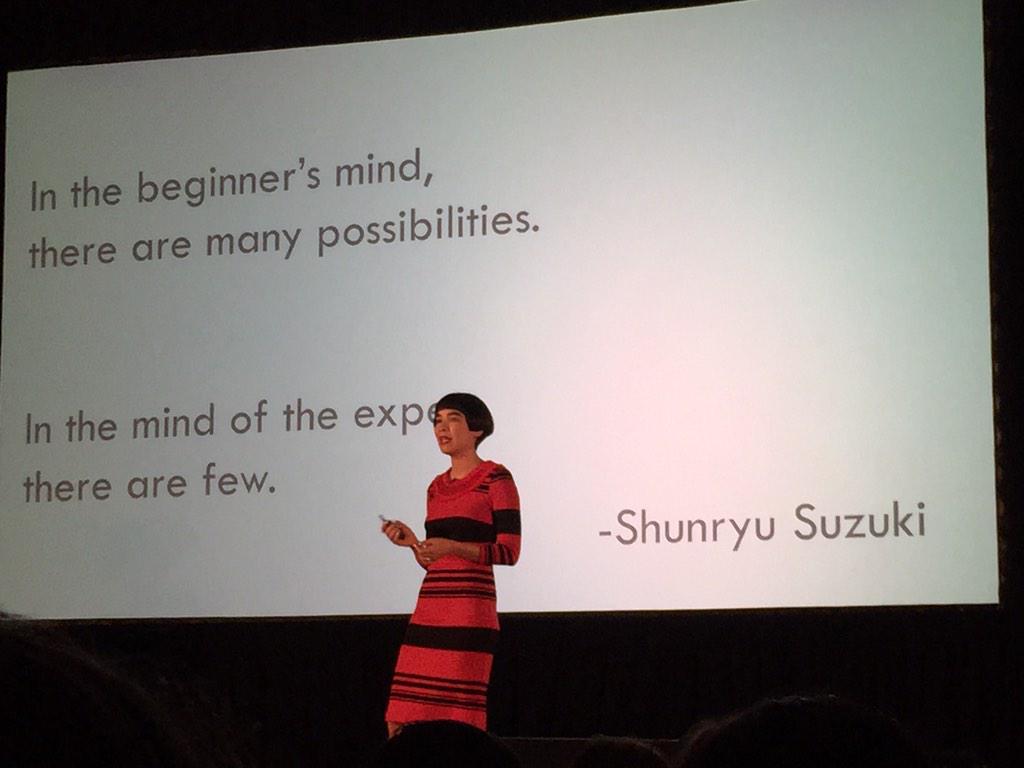 WomenLaunch's tweet photo. In the beginners mind there are many possibilities - in the expert mind there are few #TEDxBA14 http://t.co/mHEHSPkmN1