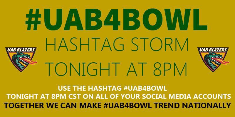 KarenNickell77's tweet photo. #UAB4Bowl #freeuab #RespectUAB #UABFootball http://t.co/YUBnXjfKQy