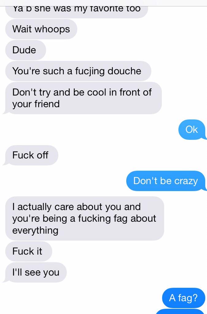 CrazytextfromEX's tweet photo. These are not from my ex. They are from a friends. He was mad at her. #textsfromyourex #calmdownlad http://t.co/OB8Ye18WEE