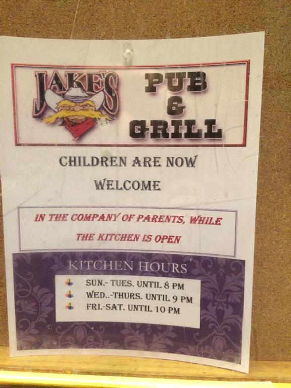 Kids allowed in pub! Finally! But only while the kitchen is open....#juvenilealcholics#jimmykimmelwasright