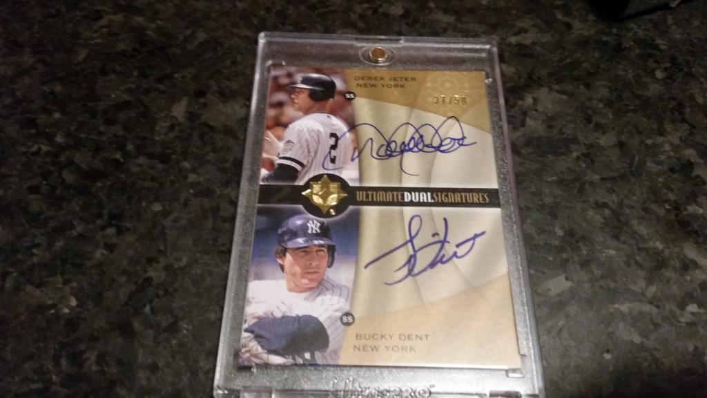 apboombox's tweet photo. Jeter/Dent BOOOOOOOOOOOOOM! #lsc2 @RichLayton42 @MAXMSportsCards http://t.co/8HsOthnMOP