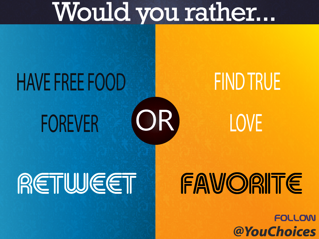 YouChoices's tweet photo. Free food or true love? http://t.co/gqGcfKdllc