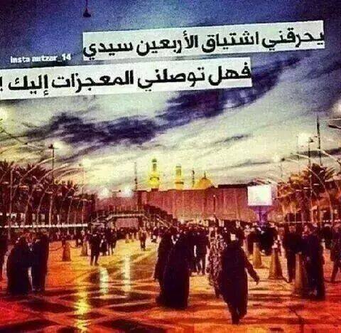 يازوار الحسين من كان منكم رائح أو غادي يبلغ إلى الحسين ألف تحية من عاشق متفكك الاكباد ..اذكروني في خطواتكم