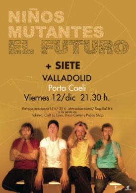 Cuenta atrás para el concierto de <a href="/n_mutantes/">Niños Mutantes</a> + <a href="/SIETEmusica/">SIETE</a> en <a href="/portacaeli/">Sala Porta Caeli</a> Entradas: goo.gl/j1v22Y